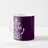 Behalten Sie ruhiger und Anruf-Vater Kaffeetasse (Vorderseite Links)