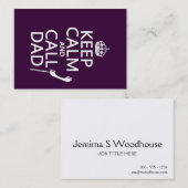 Behalten Sie ruhiger und Anruf-Vater Telefonnummerkarte (Vorne/Hinten)