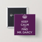 Behalten Sie ruhiger und Entdeckungs-Herr Darcy Button (Vorne & Hinten)