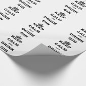 BEHALTEN SIE RUHIGER UND GETRÄNK-GIN GESCHENKPAPIER (Ecke)