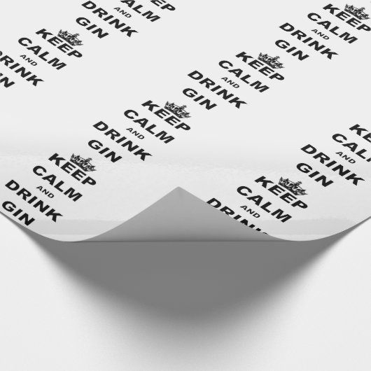 BEHALTEN SIE RUHIGER UND GETRÄNK-GIN GESCHENKPAPIER (Ecke)