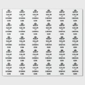 BEHALTEN SIE RUHIGER UND GETRÄNK-GIN GESCHENKPAPIER (Flach)