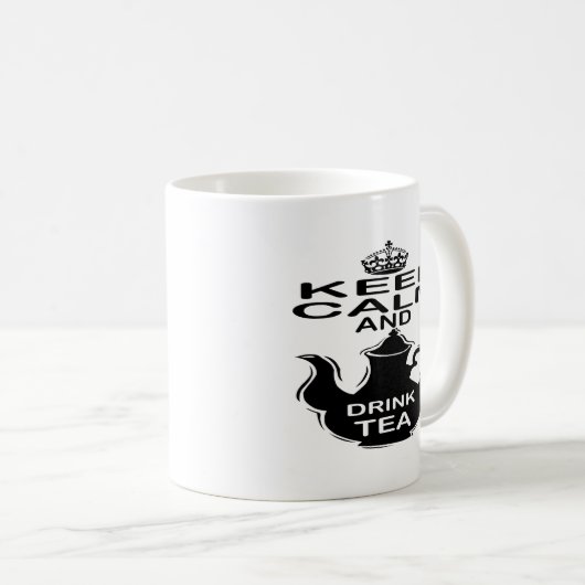 Behalten Sie ruhiger und Getränk-Tee Kaffeetasse (VorderseiteRechts)