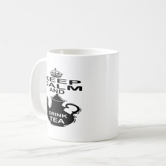 Behalten Sie ruhiger und Getränk-Tee Kaffeetasse (Vorderseite Links)