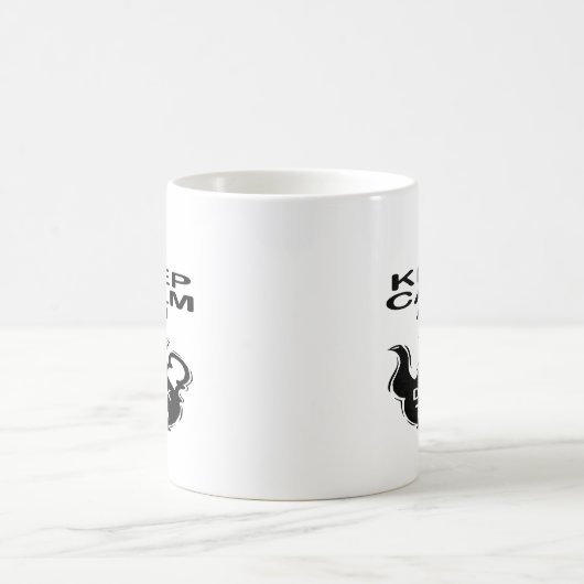 Behalten Sie ruhiger und Getränk-Tee Kaffeetasse (Mittel)