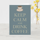 Behalten Sie ruhiger und Getränkkaffee Karte (Gelbe Blume)