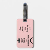 Behalten Sie ruhiger und Tumble Gymnast Gepäckanhänger (Rückseite vertikal)