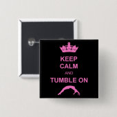 Behalten Sie ruhiger und Tumblegymnastikknopf Button (Vorne & Hinten)
