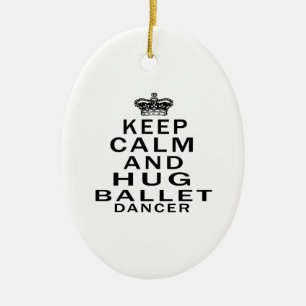 Behalten Sie ruhiger und Umarmungs-Ballett-Tänzer Keramik Ornament