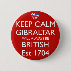 Behalten Sie ruhiges Gibraltar ist immer Button