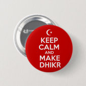 Behalten Sie ruhiges islamisches Button (Vorne & Hinten)