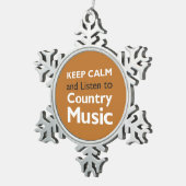 Behalten Sie ruhiges Land Schneeflocken Zinn-Ornament (Rechts)