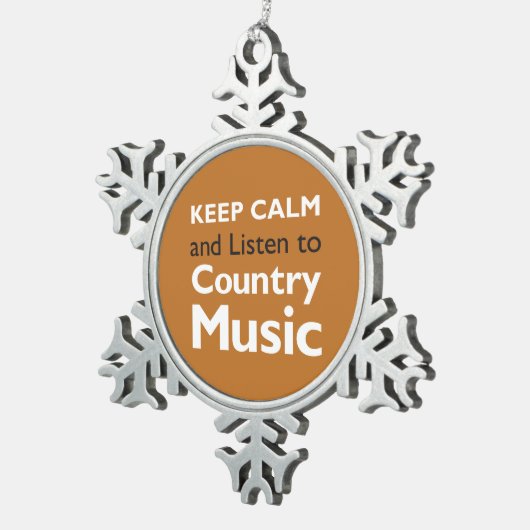 Behalten Sie ruhiges Land Schneeflocken Zinn-Ornament (Rechts)