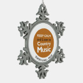 Behalten Sie ruhiges Land Schneeflocken Zinn-Ornament (Links)