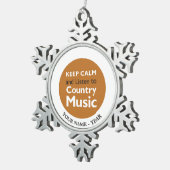 Behalten Sie ruhiges Land Schneeflocken Zinn-Ornament (Rechts)