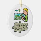 Behalten Sie ruhiges Puzzlen Keramik Ornament (Rechts)