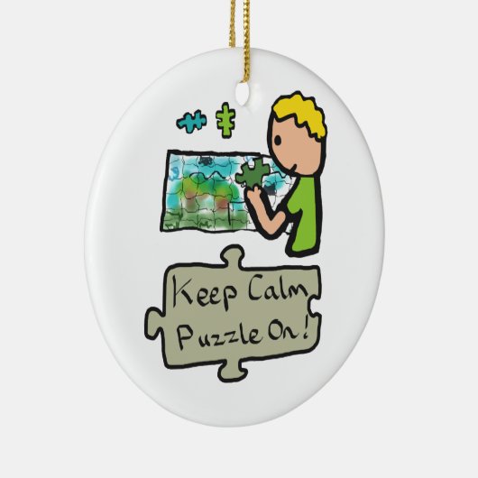 Behalten Sie ruhiges Puzzlen Keramik Ornament (Rechts)