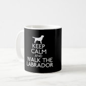 Behalten Sie ruhiges schwarzes Labrador Kaffeetasse (Vorderseite Links)