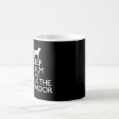Behalten Sie ruhiges schwarzes Labrador Kaffeetasse (Mittel)