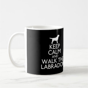 Behalten Sie ruhiges schwarzes Labrador Kaffeetasse