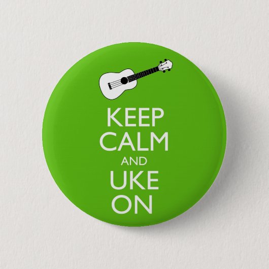 Behalten Sie ruhiges Uke auf (Kleeblatt) Button (Vorderseite)