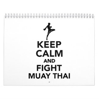 Behalten Sie ruhiges und Kampf Muay thailändisches Kalender