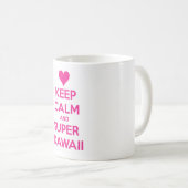 Behalten Sie ruhiges und SuperKawaii Kaffeetasse (VorderseiteRechts)