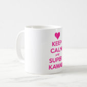 Behalten Sie ruhiges und SuperKawaii Kaffeetasse (Vorderseite Links)