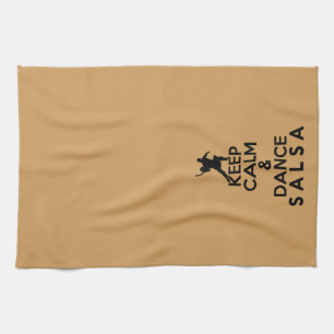 BEHALTEN Sie RUHIGES UND TANZsalsa-Geschenk Geschirrtuch