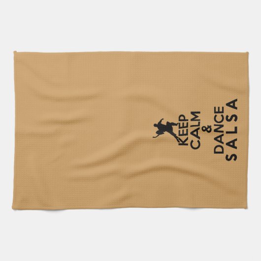 BEHALTEN Sie RUHIGES UND TANZsalsa-Geschenk Geschirrtuch (Horizontal)