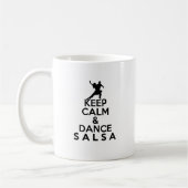 BEHALTEN Sie RUHIGES UND TANZsalsa-Geschenk Kaffeetasse (Links)