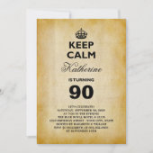 Behalten Sie ruhiges Vintages Einladung (Vorderseite)