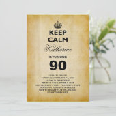 Behalten Sie ruhiges Vintages Einladung (Stehend Vorderseite)