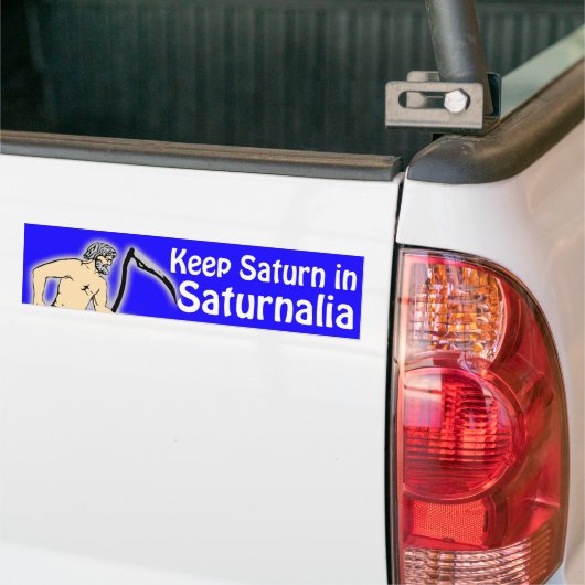 Behalten Sie Saturn im Saturnalia-Autoaufkleber Autoaufkleber (Auf Lkw)