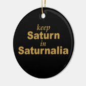 Behalten Sie Saturn im Saturnalia Keramik Ornament (Links)