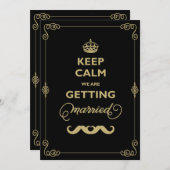 Behalten Sie Schnurrbart-klassische Vintage Einladung (Vorne/Hinten)