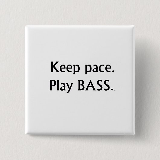 Behalten Sie schwarzen Textbass-entwurf Schritt Button (Vorderseite)