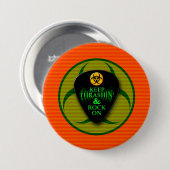 Behalten Sie Thrashin und Felsen an! Button (Vorne & Hinten)