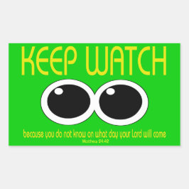 BEHALTEN Sie UHR - Matt-24:42 Runder Aufkleber