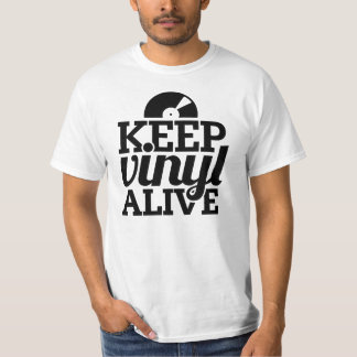 Behalten Sie Vinyllebendigen T - Shirt - DJ,