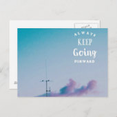 Behalten Sie vorwärts gehen Postkarte (Vorne/Hinten)