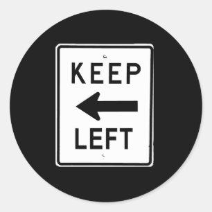 BEHALTEN SIGN RUNDER AUFKLEBER