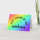Behalten Suche nach Rainbows-Grußkarte Karte (Vorderseite)