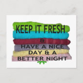 behalten Text Art Design Art Postkarte (Vorderseite)