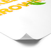 Behalten Textdesign mit einer grünen Weinrebe Poster (Ecke)