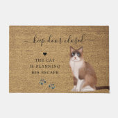 Behalten Tür geschlossen | Funny Cat Escape Fußmatte (Vorderseite)