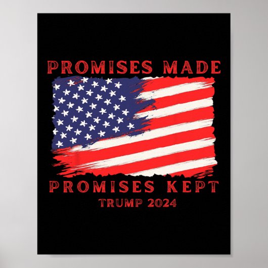 Behalten Versprechen für Trump 2024 Poster (Vorne)