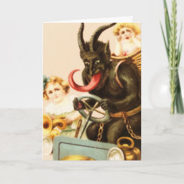 Behalten von Krampus Feiertagskarte
