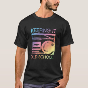 Behaltend alte Schule Retro 80er 90er Boombox Musi T-Shirt