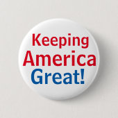 Behaltend Amerika Great Red White Blue Button (Vorderseite)